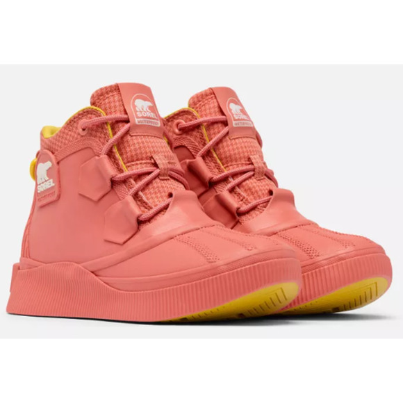 NEW SOREL Out N About IV Splashy Size W7 Coral/Sea Salt - Picture 3 of 5